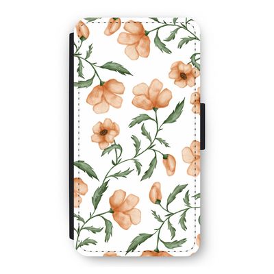 Peachy flowers: iPhone 11 Pro Flip Hoesje