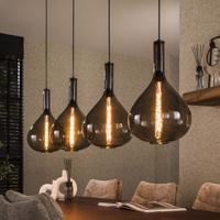 LifestyleFurn Hanglamp 'Suki' Smoke glas, 4-lamps