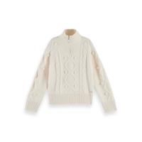 Half-zip cable knit pullover