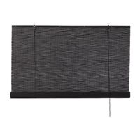 Bamboe rolgordijn - zwart - 120x180 cm - thumbnail