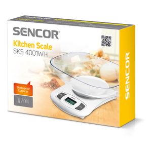 Sencor SKS 4001WH keukenweegschaal Wit Elektronische keukenweegschaal