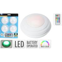 LED Nachtlampjes set van 4x - draadloos - multi kleuren - kinderkamer - incl. afstandsbediening