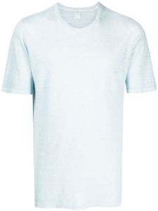 120% Lino t-shirt en lin à manches courtes - Bleu