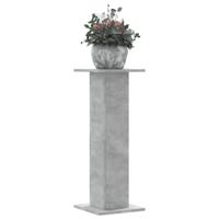 Plantenstandaards 2 st 30x30x80 cm bewerkt hout betongrijs - thumbnail