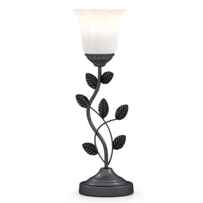 Retro Bedlamp Tulpvormige Glazen Lampenkap Metalen Bladen