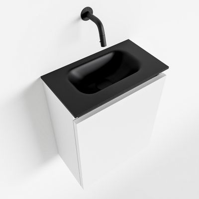 Toiletmeubel Mondiaz Ture | 40 cm | Meubelkleur Talc | Eden wastafel Urban Midden | Zonder kraangat