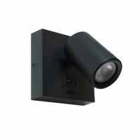 Artdelight Wandlamp Master USB zwart - thumbnail