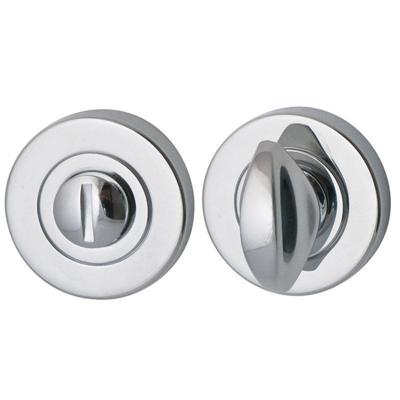 Hardbrass Nika toilet-/badkamersluiting rond 8mm - chroom