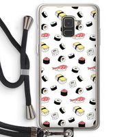 Sushi time: Samsung Galaxy A8 (2018) Transparant Hoesje met koord