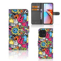 Motorola Edge 40 Pro Wallet Case met Pasjes Punk Rock