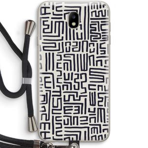 Moroccan Print: Samsung Galaxy J7 (2017) Transparant Hoesje met koord