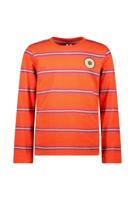 B.Nosy winter t-shirt jongens - rood - Tobias - gestreept/longsleeve