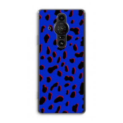 Blue Leopard: Sony Xperia Pro-I Transparant Hoesje