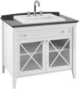 Villeroy & Boch Hommage badmeubelset 100x62cm Wit Alpin CeramicPlus met keramische wastafel