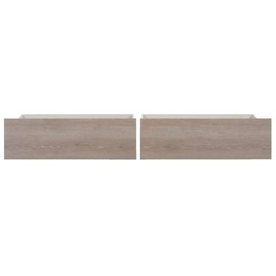 Leen Bakker - Opberglades Tempo - Grijs Eikenkleur (2 Stuks) - Spaanplaat - Bruin - 93.5x29x69 Cm