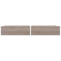 Leen Bakker - Opberglades Tempo - Grijs Eikenkleur (2 Stuks) - Spaanplaat - Bruin - 93.5x29x69 Cm