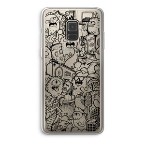 Vexx Black City : Samsung Galaxy A8 (2018) Transparant Hoesje
