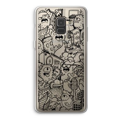 Vexx Black City : Samsung Galaxy A8 (2018) Transparant Hoesje