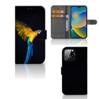 iPhone 14 Pro Max | Telefoonhoesje | Met pasjeshouder | Papegaai