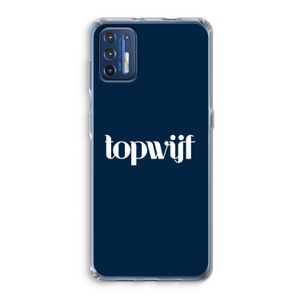 Topwijf Navy: Motorola Moto G9 Plus Transparant Hoesje
