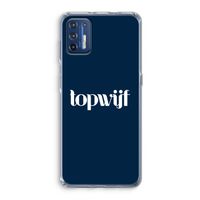 Topwijf Navy: Motorola Moto G9 Plus Transparant Hoesje