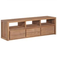 Tv-meubel 120x30x40 cm teakhout met natuurlijke afwerking