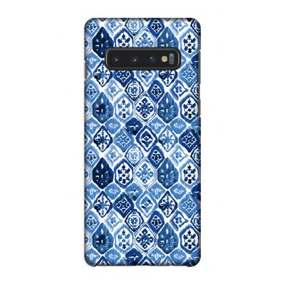 Blauw motief: Samsung Galaxy S10 4G Volledig Geprint Hoesje
