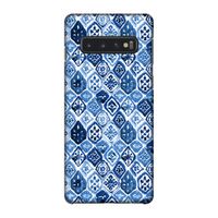 Blauw motief: Samsung Galaxy S10 4G Volledig Geprint Hoesje
