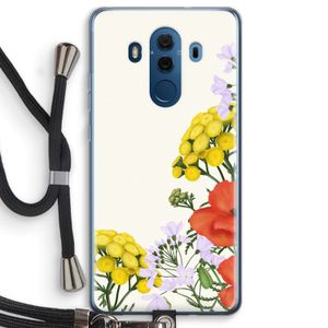 Wilde bloemen: Huawei Mate 10 Pro Transparant Hoesje met koord