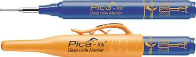 Pica Merkstift voor diepe gaten | blauw met telescooppunt | 1 stuk - 150/41 - 150/41