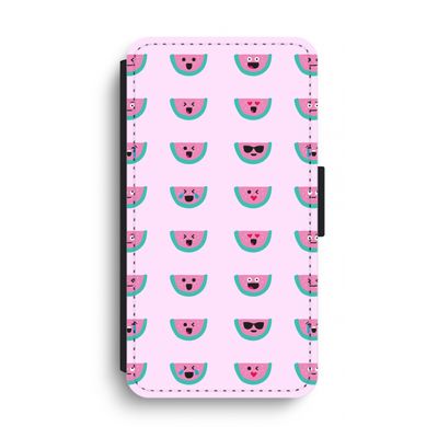 Smiley watermeloenprint: iPhone XS Max Flip Hoesje