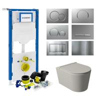 Geberit UP320 Toiletset Set53 Wandcloset Salenzi Civita Mat Grijs Sigma Drukplaat