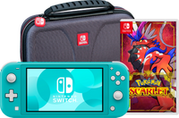 Nintendo Switch Lite Turquoise + Pokémon Scarlet + Bigben Beschermtas
