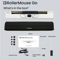 Contour Design RollerMouse Go + RollerMouse Go Dock Set met muis en muismat Bluetooth Zwart, Wit 5 Toetsen 600 dpi, 800 dpi, 1000 dpi, 1200 dpi, 1600 dpi, 2000 - thumbnail