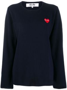 Comme Des Garçons Play pull à patch logo - Bleu