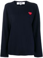Comme Des Garçons Play pull à patch logo - Bleu