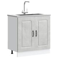 Spoelbakonderkast Kalmar 80x46x81,5 cm bewerkt hout betongrijs