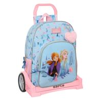 Schoolrugzak met Wielen Frozen Ice magic Blauw 33 x 42 x 14 cm