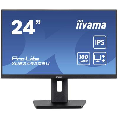 Iiyama ProLite XUB2492QSU-B1 LED-monitor Energielabel F (A - G) 61 cm (24 inch) 2560 x 1440 Pixel 16:9 0.5 ms HDMI, DisplayPort, USB-A 3.2 Gen 1, USB-C 3.2 Gen