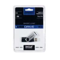 USB stick INTENSO Basic Line 8 GB Zwart Zilver 8 GB USB stick