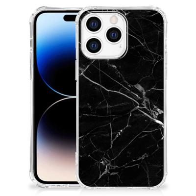 Apple iPhone 14 Pro Max Anti-Shock Hoesje Marmer Zwart - Origineel Cadeau Vader Apple iPhone 14 Pro Max Anti-Shock Hoesje Marmer Zwart - Origineel Cadeau Vader