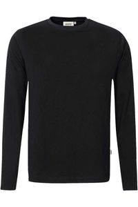 HAKRO 279 Regular Fit Longsleeve zwart, Effen