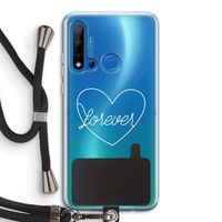 Forever heart pastel: Huawei P20 Lite (2019) Transparant Hoesje met koord