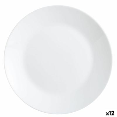 Dinerbord Luminarc Zelie Wit Glas Ø 25 cm (12 Stuks)