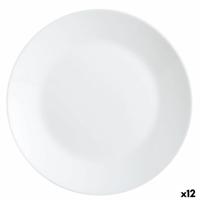 Dinerbord Luminarc Zelie Wit Glas Ø 25 cm (12 Stuks)