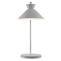 Kleine grijze tafellamp Nordlux Dial met schakelaar en E27 fitting 2213385010