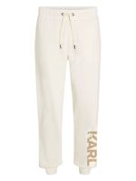 Karl Lagerfeld pantalon de jogging en coton biologique à logo floqué - Tons neutres