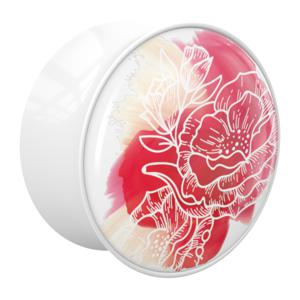 Double Flared Plug met La vie en rouge Acryl Tunnels & Plugs