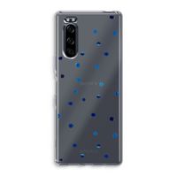Blauwe stippen: Sony Xperia 5 Transparant Hoesje