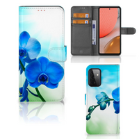 Samsung Galaxy A72 Hoesje Orchidee Blauw - Cadeau voor je Moeder